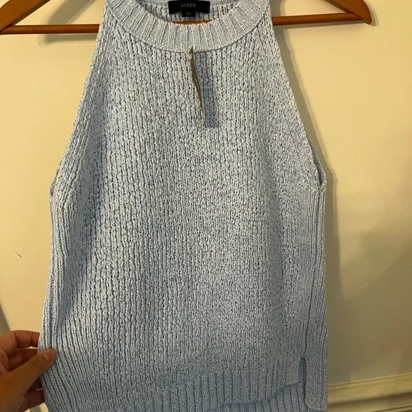 J Crew NWT Point Sur Sweater Tank Blue Size Small - Picture 3 of 9
